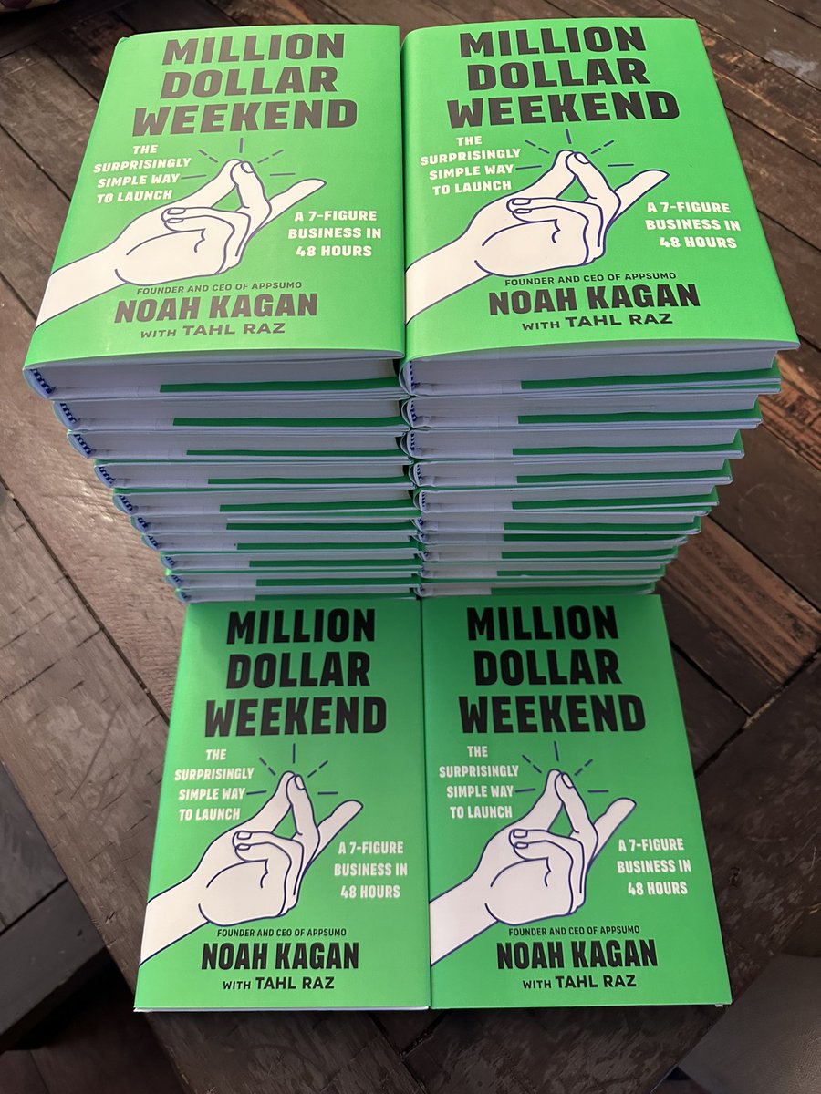 ramonvanmeer's tweet photo. I bought 25 copies of @noahkagan’s new book “Million Dollar Weekend”.

I will give away 24 copies, no need to follow me, just asking to retweet so more people will know about this book.

I will pick the winners on this Friday (Feb 2)

If you can’t wait, the book is also available on Amazon.