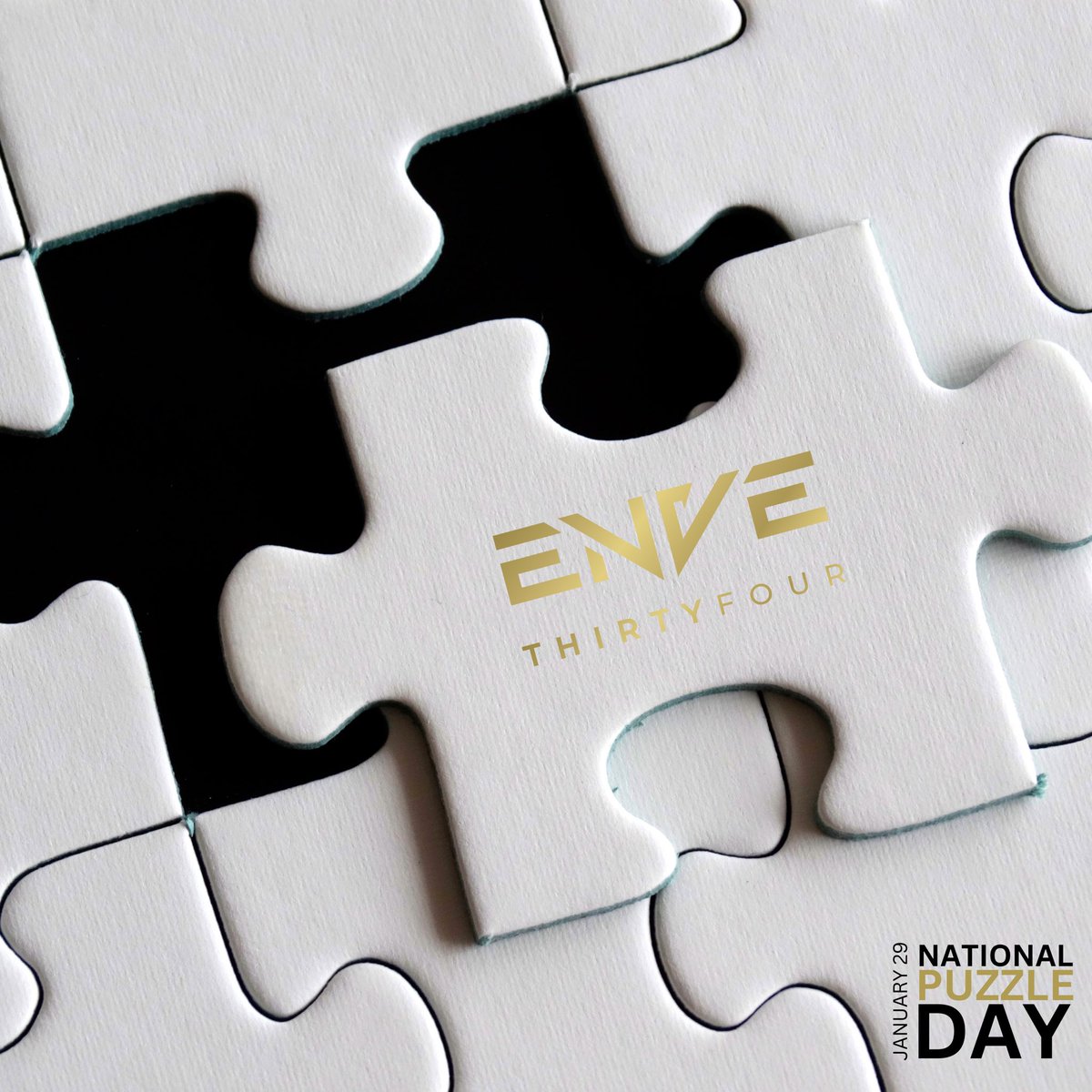 Puzzles challenge us in the best way possible. Did you know that working on a puzzle engages both sides of your brain? It's like a workout for your mind! #NationalPuzzleDay #MindWorkout #ENVE34 #Wellness 🧩