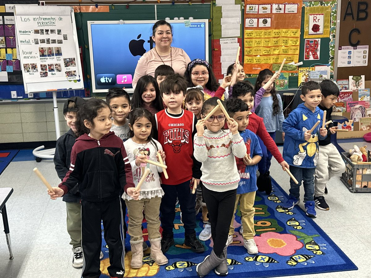 leahod's tweet image. These kinder musicians were amazing!  They ended their percussion unit with a concert for their siblings.  @_MrsMaldonado_ is not only a fabulous teacher, but she also happens to be a fabulous conductor. ❤️ #teampershing #d100inspires