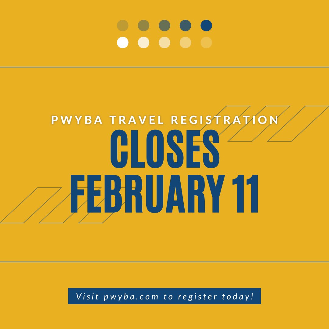 PWYBA's tweet image. Two weeks remain to register for travel teams (9U-15U). The deadline to register is Sunday, Feb. 11.

Visit pwyba.com to secure your spot today!