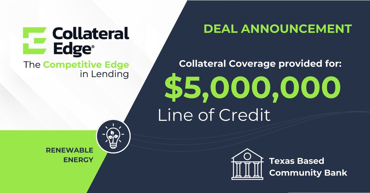 Great deal executed for one of the top community banks in Texas! We make bankers the heroes of the story! #collateraledge #ibat #ibatx #banking