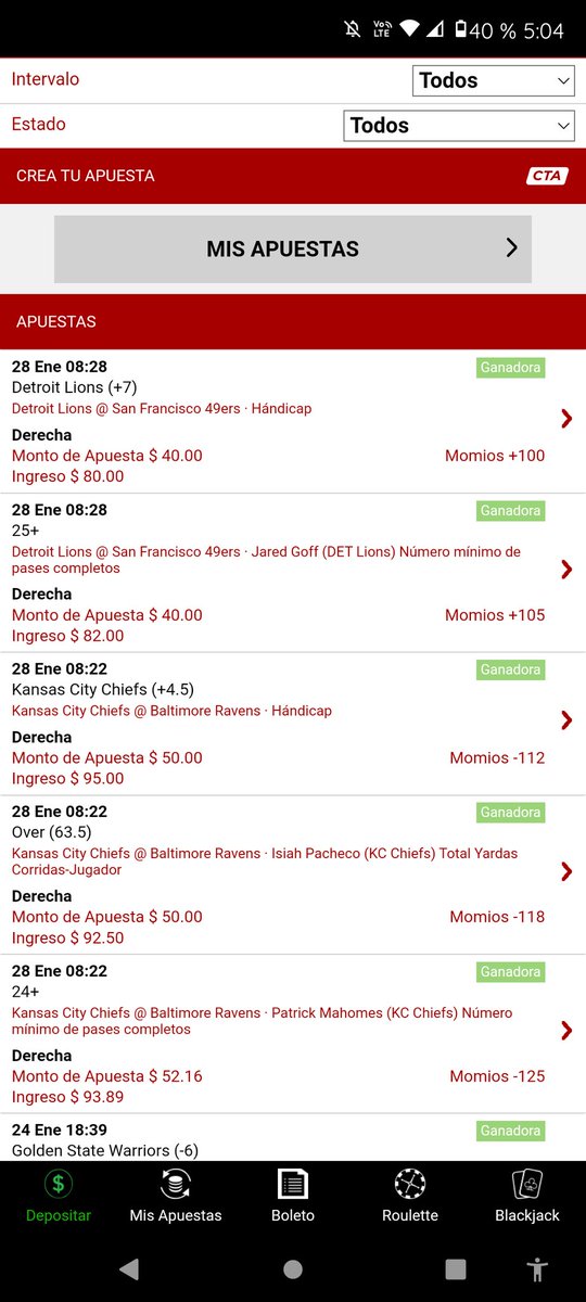 02Camping's tweet photo. @SoyCristianRey Así me ha ido en playoffs más 200 % está semana aunque apuesto poco solo lo hago en nfl y me va excelente encontré una táctica de solo a postar props y uno que otro resultado y muy poco me ha fallado https://t.co/v1UOwaIUj7