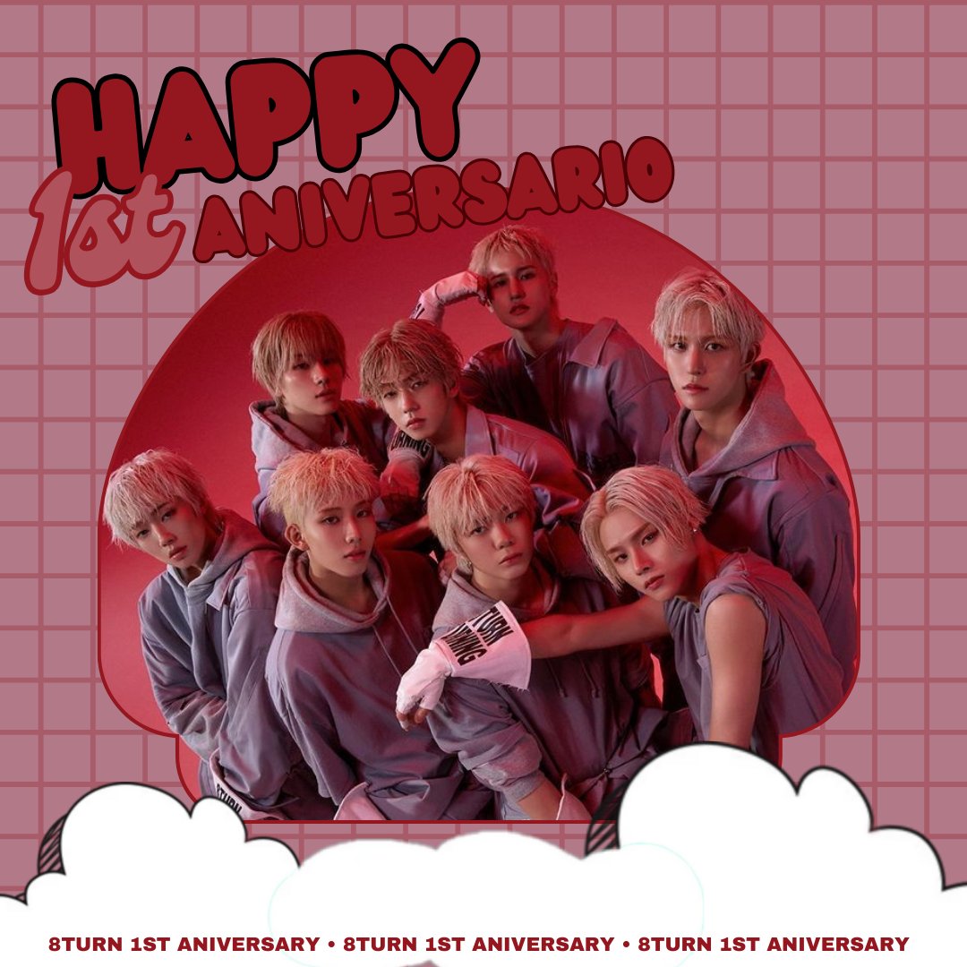 Turning ¡! Happy 1st Aniversary 🩶 ya siendo 31 de Enero en Corea del Sur, como 8turn Chile les deseamos un muy feliz aniversario a nuestros hermosos Chicos de 8TURN el cual han cumplido ya un año de su Debut 

#8TURN_1st_Anniversary
#찌릿찌릿해_8TURN_1주년인_사실
#happy8turnDay