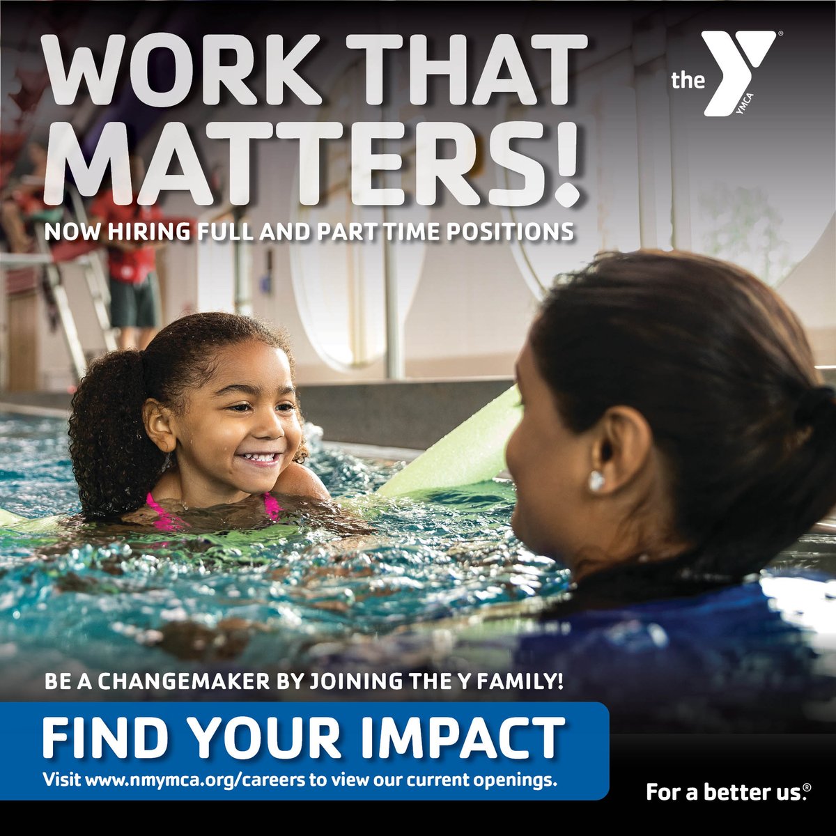NMYMCA's tweet photo. Discover a rewarding career with the Y! Join our team and contribute to your community while making a difference in the lives of others. Visit https://t.co/dOsCZkPZHk to become a valued CHANGEMAKER.

#NMYMCA #WorkThatMatters https://t.co/vwXjQ8bpJd