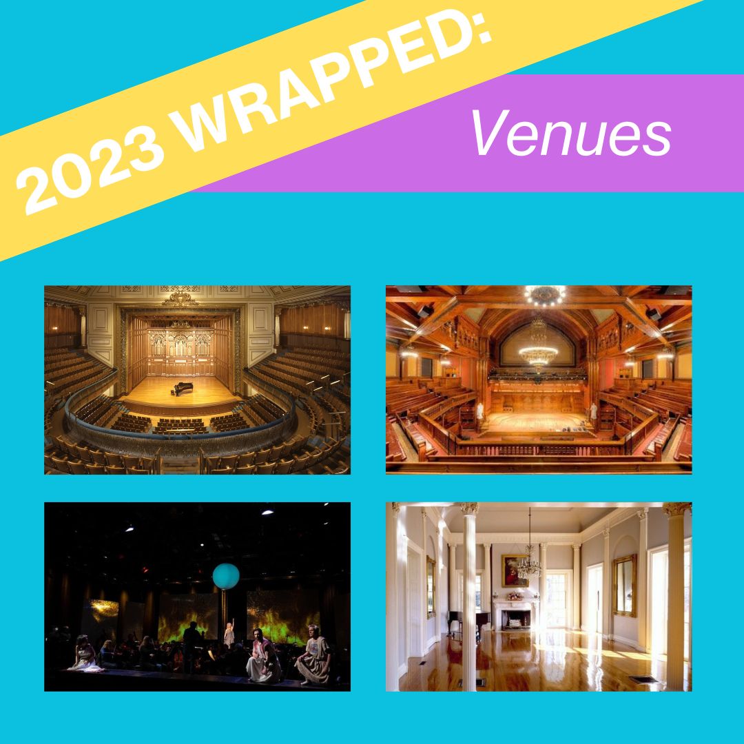 2023 was quite the year for Boston Baroque! This past year, we performed at four venues: NEC's Jordan Hall, Harvard University's Sanders Theatre, GBH's Calderwood Studio, and the Lyman Estate. Which one was your favorite? #2023wrapped #boston #baroque #classical #venues