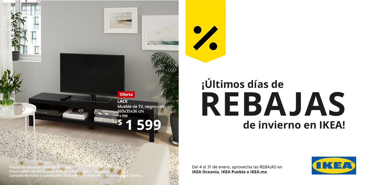 LACK mueble TV, blanco, 160x35x36 cm - IKEA
