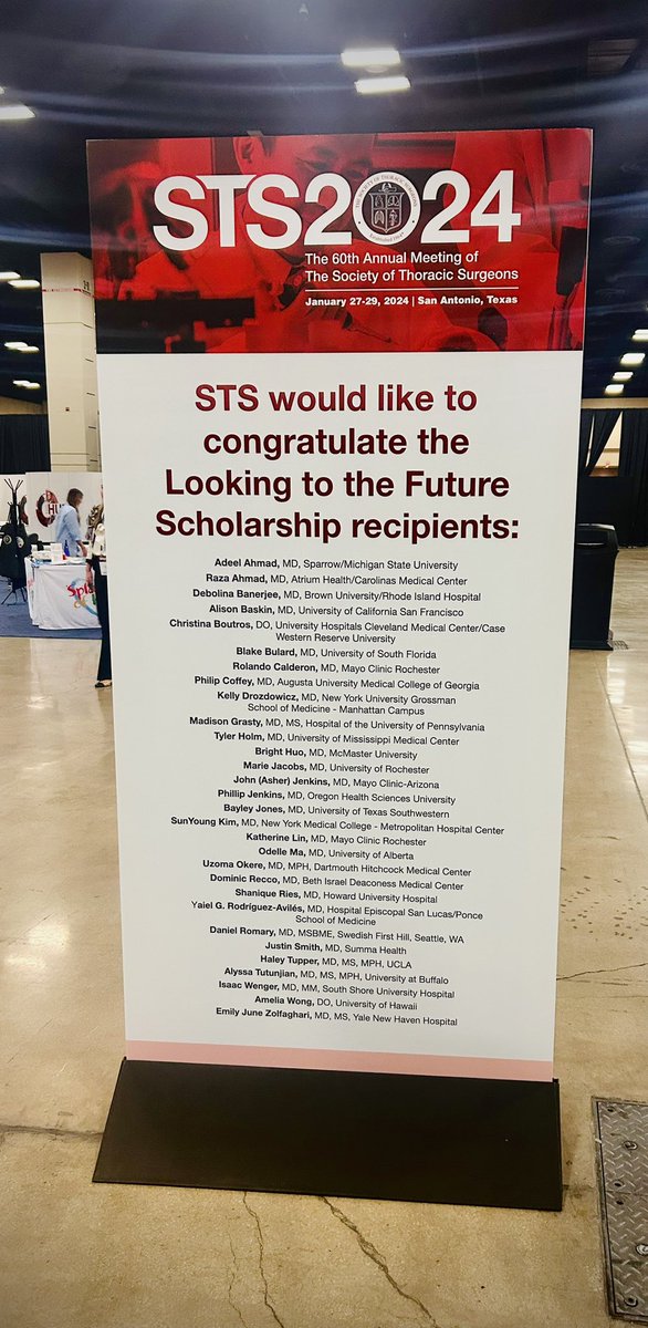 Attended my first STS meeting, and as a Looking To The Future Scholar at that! What a great and fantastic experience!! #STS2024 #STSscholars