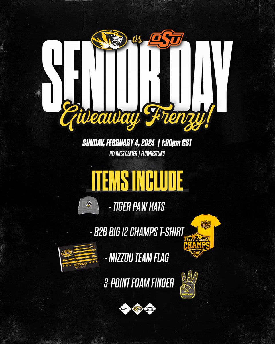 Senior Day Giveaways!

🎫 bit.ly/45kzK84

#MIZ🐯 #TigerStyle