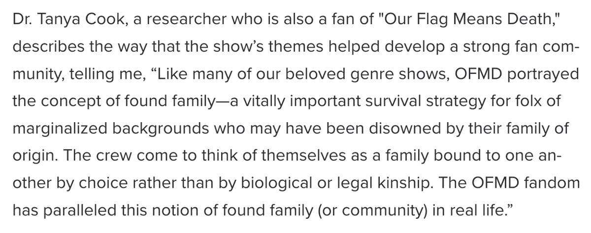 adoptourcrew's tweet photo. A wonderful article in @PsychToday about why fans fight back when shows are cancelled and power of collective action, with a nice shoutout to the fandom and all of our efforts over the past three weeks!

https://t.co/a1OiuPpCeX

#SaveOFMD #AdoptOurCrew https://t.co/Cb6i2xdiOu