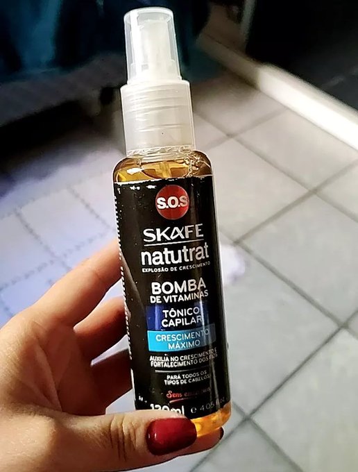 Skafe Tônico Capilar Crescimento Máx Natutrat S.O.S Bomba De Vitaminas 120Ml Skaf0