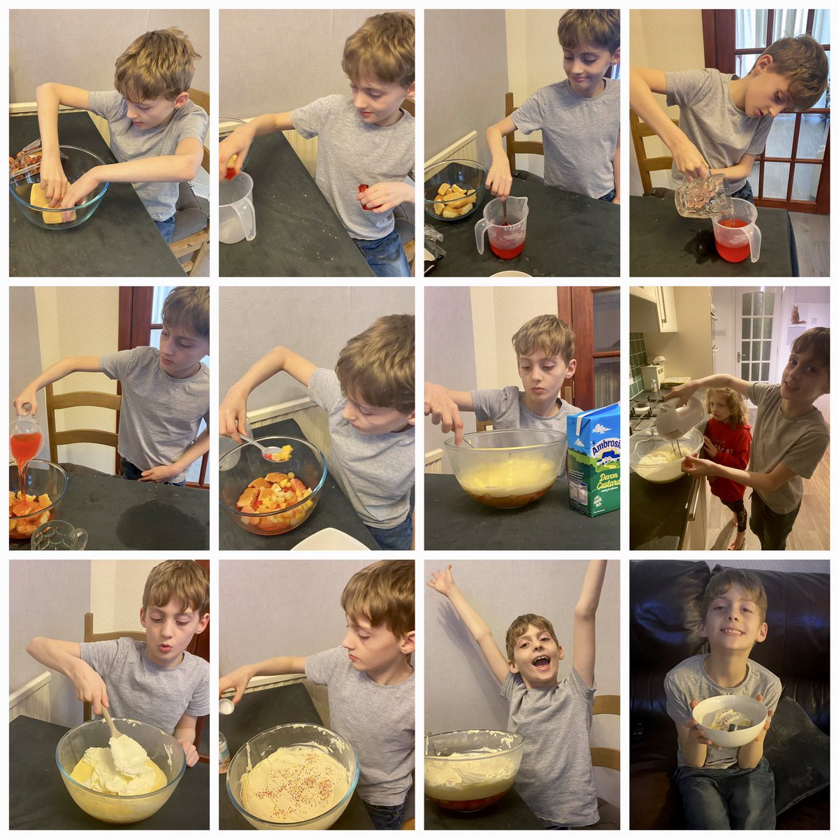 catness91's tweet photo. Made his first trifle all by himself ♥️ our wee chef 🥰 https://t.co/sOo2kUqJBk