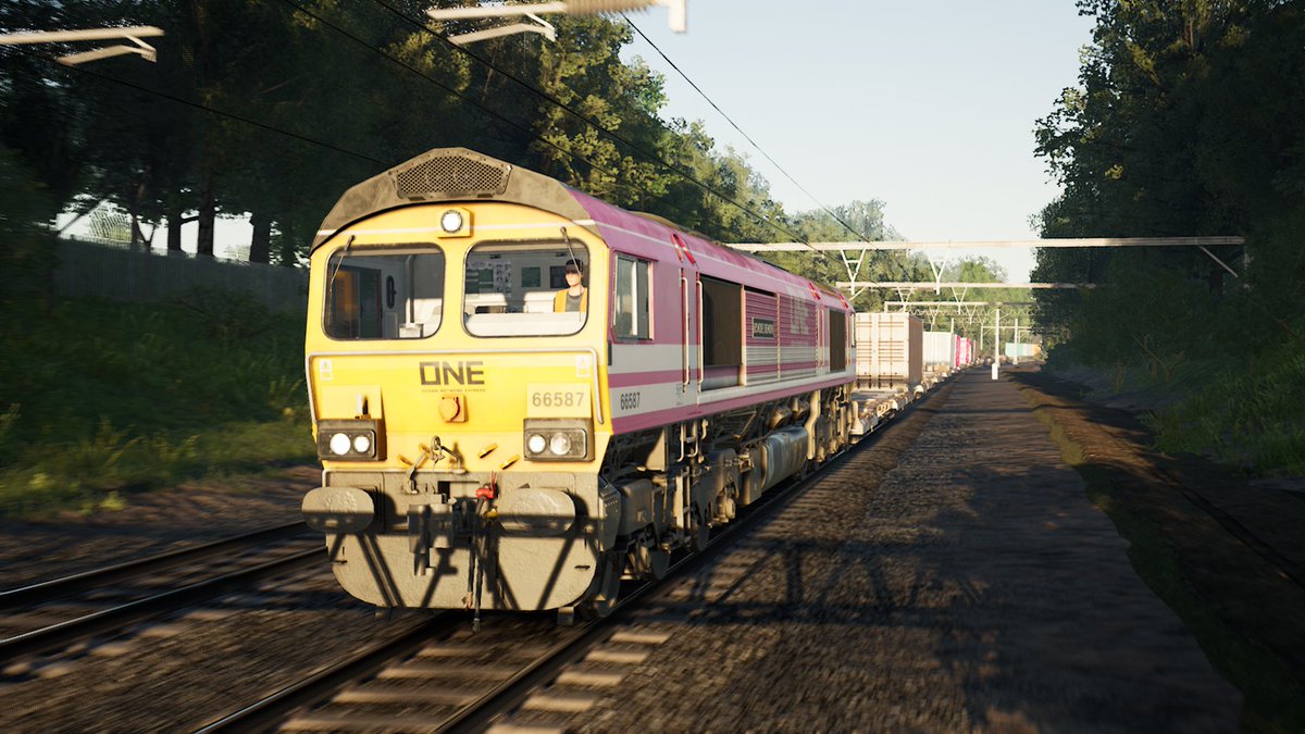 StevenHughes129's tweet image. Bit of #trainsim tonight with some creators club liveries and the ONE 66. @trainsimworld just wish DTG would do a proper Network Rail test train pack.