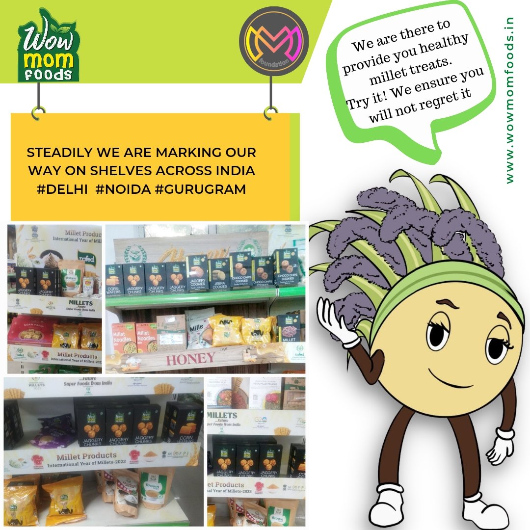 MilletMagic's tweet photo. We bring to you tasty and healthy millet products @wowmomfoods
If you have not tried yet , immediately do so..
Available at https://t.co/fT41SHGkTU,  #amazon #bigbasket 
#delhi #noida #gurugram 

We proudly showcase our manufacturing unit @MilletMagic https://t.co/koT7sTHhMV