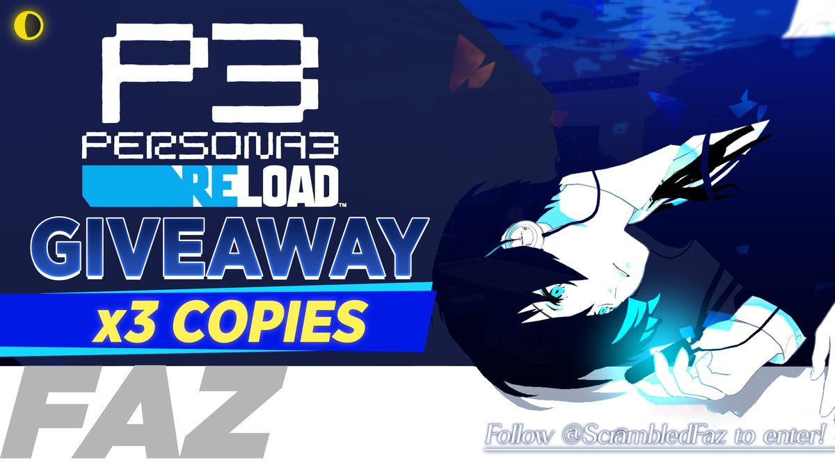 I'm giving away 3 copies of Persona 3 Reload! ( Console or Steam ) All you have to do to enter is: Like Retweet Follow Winners will be announced before launch