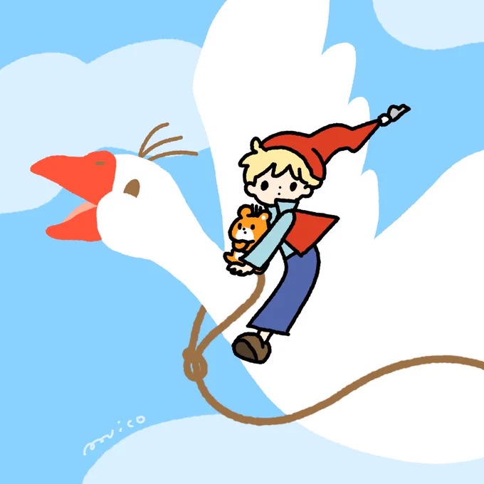1日が始まってるよ The Wonderful Adventures of Nils  #fanart (2021)
