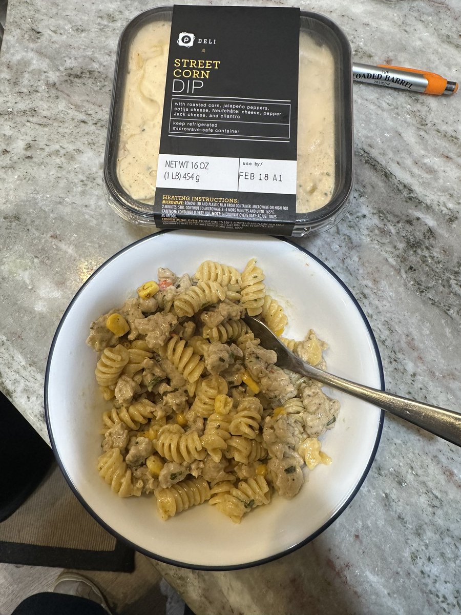 MusicSnob75's tweet photo. @Publix Here me out! Street Corn Dip, turkey and protein pasta! Absolutely delicious and a must! https://t.co/zmFGHCE164