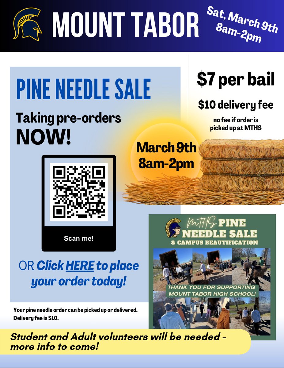 Pine Needle Sale is back! Order here: mthsptsa.square.site