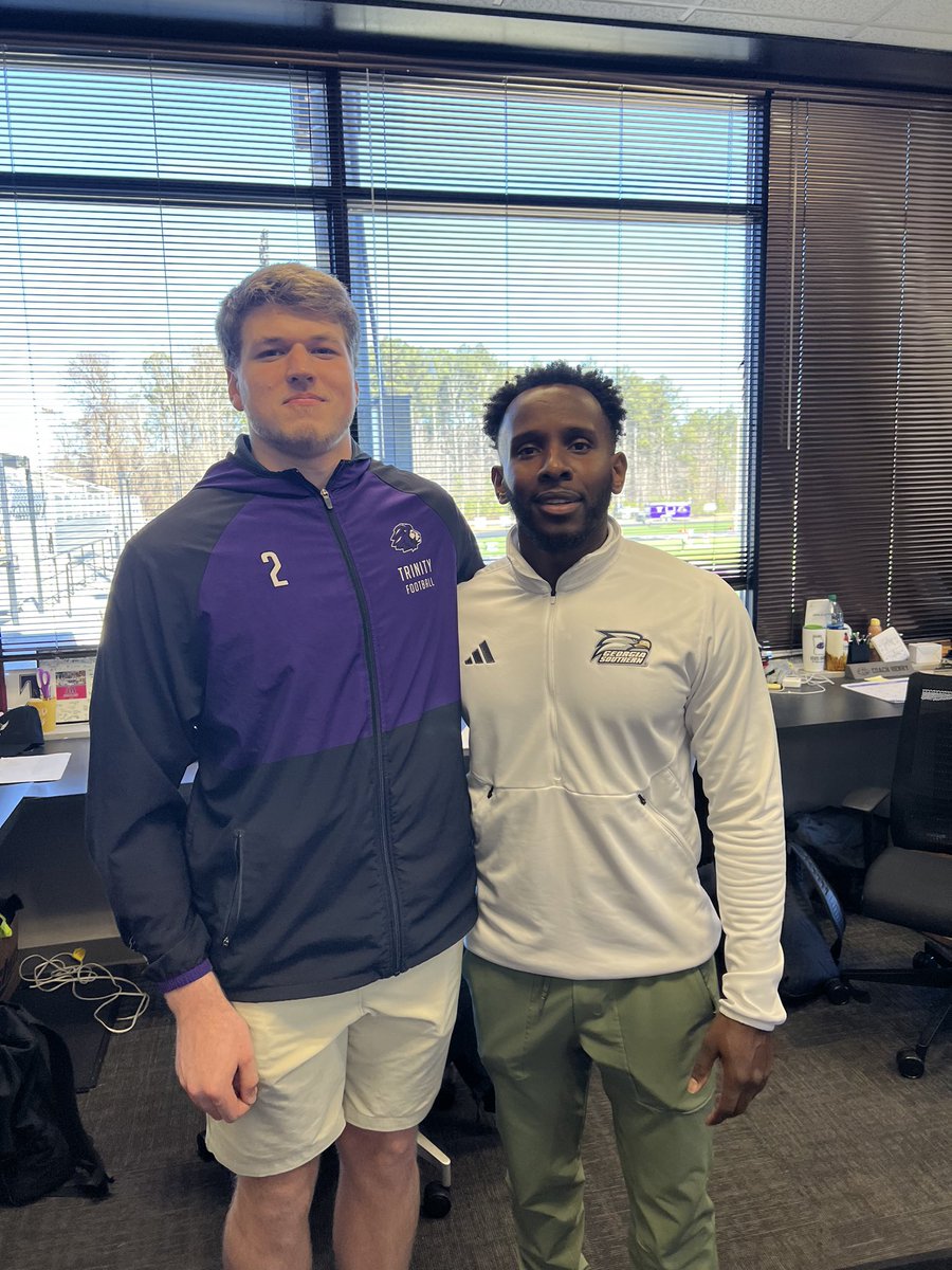 Huge thank you to <a href="/GSAthletics_FB/">Georgia Southern Football</a> and <a href="/CoachSafford/">Darius Safford</a> for coming by <a href="/football_tcs/">Trinity Christian School Football</a> today! It was great to meet with you! <a href="/CoachKDallas/">Coach Kenny Dallas</a> <a href="/CoachRyanAplin/">Ryan Aplin</a>