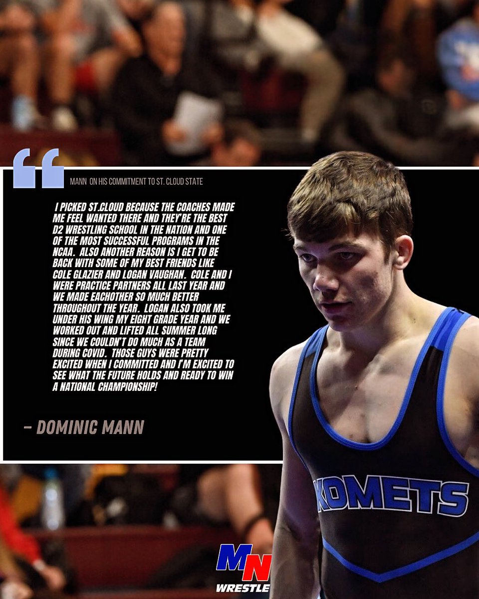 Dominic Mann Commits to @SCSUHuskies_WR #mnwrestle