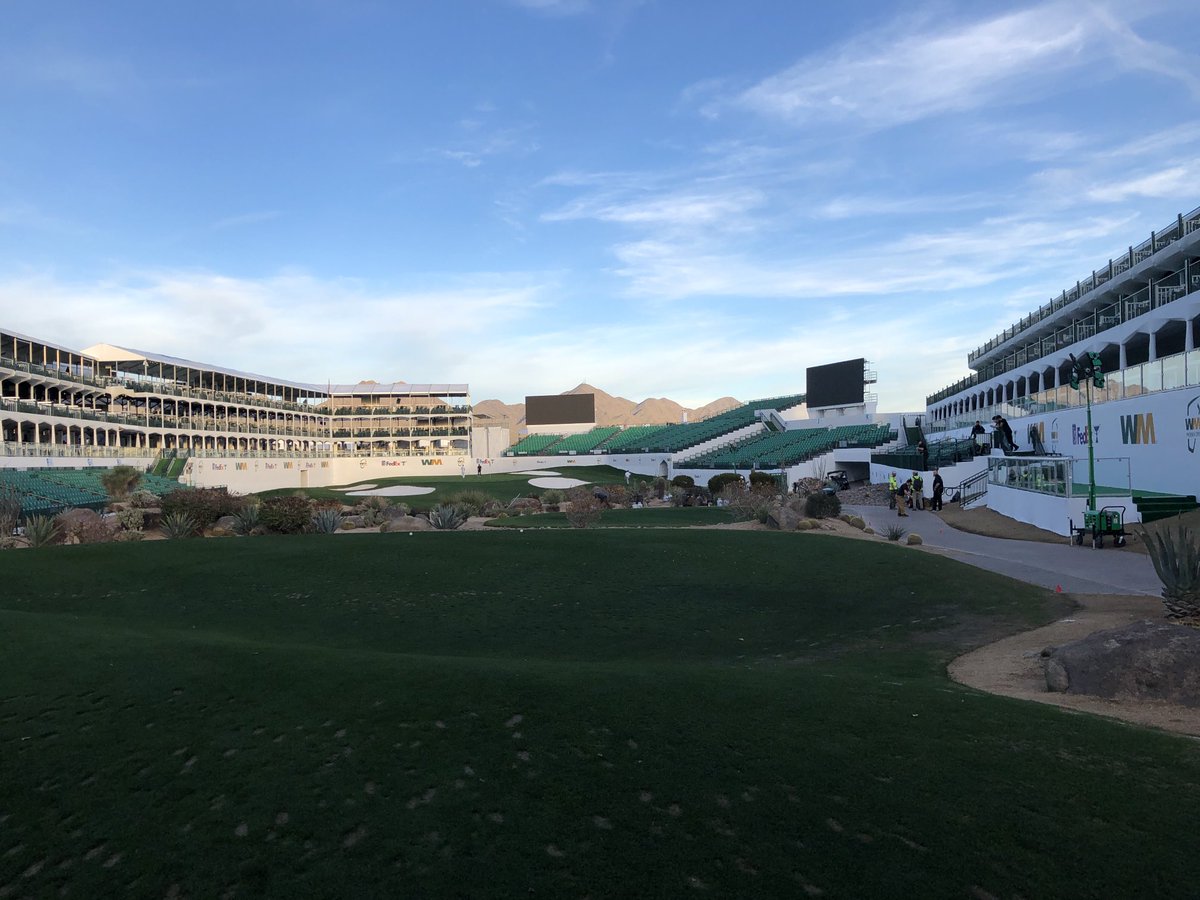 Shade on Hole 16 TPC Scottsdale as it progresses during the day
