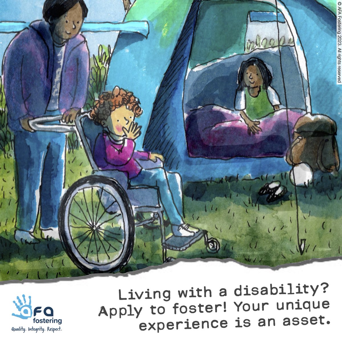 Disability doesn't deter fostering! Your unique perspective can teach children resilience and empathy. Join our diverse fostering community. Call 0333 358 3217. #InclusiveFostering #DiversePerspectives