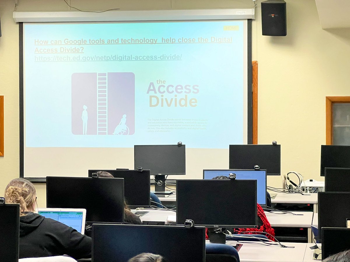 bradmcurrie's tweet photo. Enjoyed listening in on the conversations related to the 2024 @OfficeofEdTech’s National Education Technology Plan. My @GoogleForEdu Level I class shared insights on how the “divides” that exist can be addressed through the integration of Google tools. #TEC200 @RiderCEHS https://t.co/N7zC9v9SuG