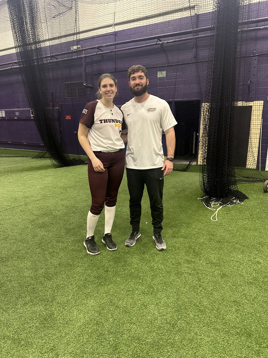 Emma Prykanowski (@eprykanowski25) on Twitter photo I had such an amazing time at the <a href="/JMUSoftball/">JMU Softball</a> camp yesterday! Thank you <a href="/Coach_LaPorte/">Loren LaPorte</a> and the other coaches for running such a great camp! I learned so much and hope to be back!!
<a href="/TSThunderNova/">Tri-State Thunder NoVa 18U</a> I had such an amazing time at the <a href="/JMUSoftball/">JMU Softball</a> camp yesterday! Thank you <a href="/Coach_LaPorte/">Loren LaPorte</a> and the other coaches for running such a great camp! I learned so much and hope to be back!!
<a href="/TSThunderNova/">Tri-State Thunder NoVa 18U</a>