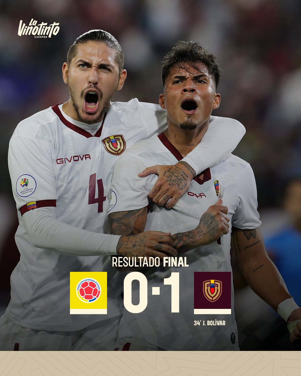 SeleVinotinto's tweet photo. 𝐕𝐈𝐂𝐓𝐎𝐑𝐈𝐀 𝐕𝐈𝐍𝐎𝐓𝐈𝐍𝐓𝐎 🇻🇪 

Una final más para el primer objetivo, familia.

¡𝐒𝐈𝐄𝐌𝐏𝐑𝐄 𝐉𝐔𝐍𝐓𝐎𝐒! 🙌

#SiempreVinotinto #CONMEBOLPreolímpico https://t.co/NOLCjlqOrb