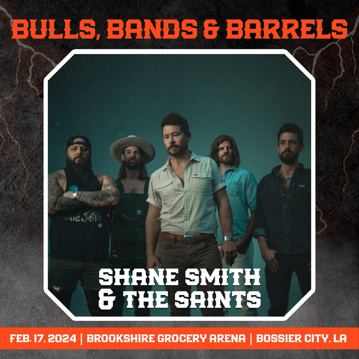 Saddle up, y'all! 🤠

We'll be playing. <a href="/BullBandBarrels/">Bulls, Bands, & Barrels</a> on Saturday, February 17th, at the Brookshire Grocery Arena in Bossier City, LA.

Get your tickets here: found.ee/BBB2024