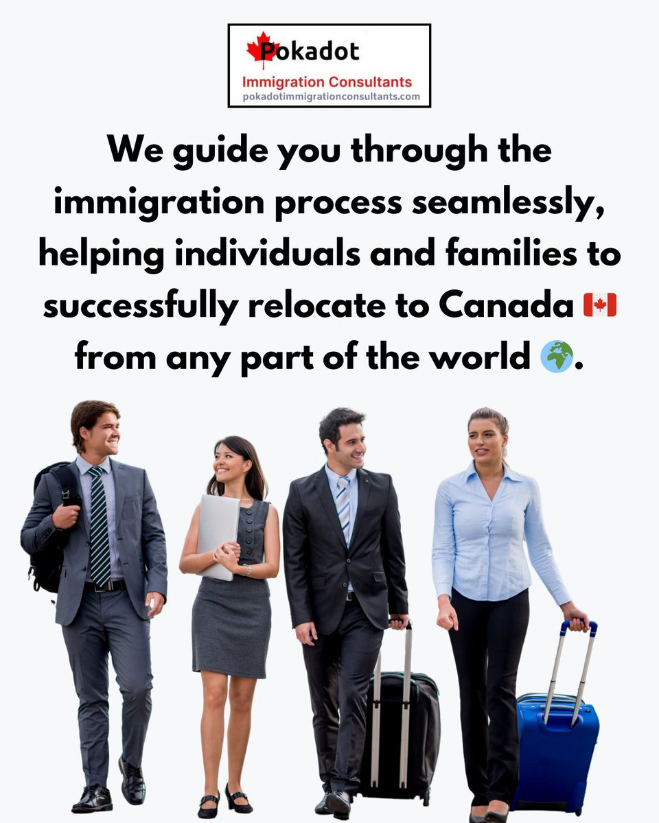 Pokadot_ICS's tweet image. Pokadot Immigration Consultancy Services specializes in providing guidance and representation for individuals and families pursuing immigration or education opportunities in Canada. 

Our expertise covers Express Entry, Provincial Nominee Program (PNP), Visa Processing...
👇👇👇