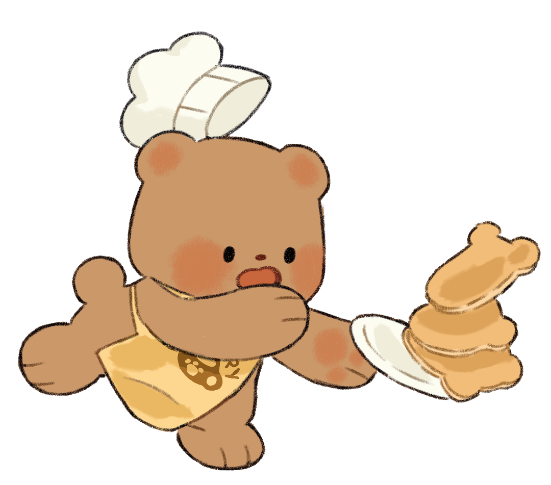 yumbrite's tweet photo. Baker bear dropped the pancakes! https://t.co/kAnFrlyFVW