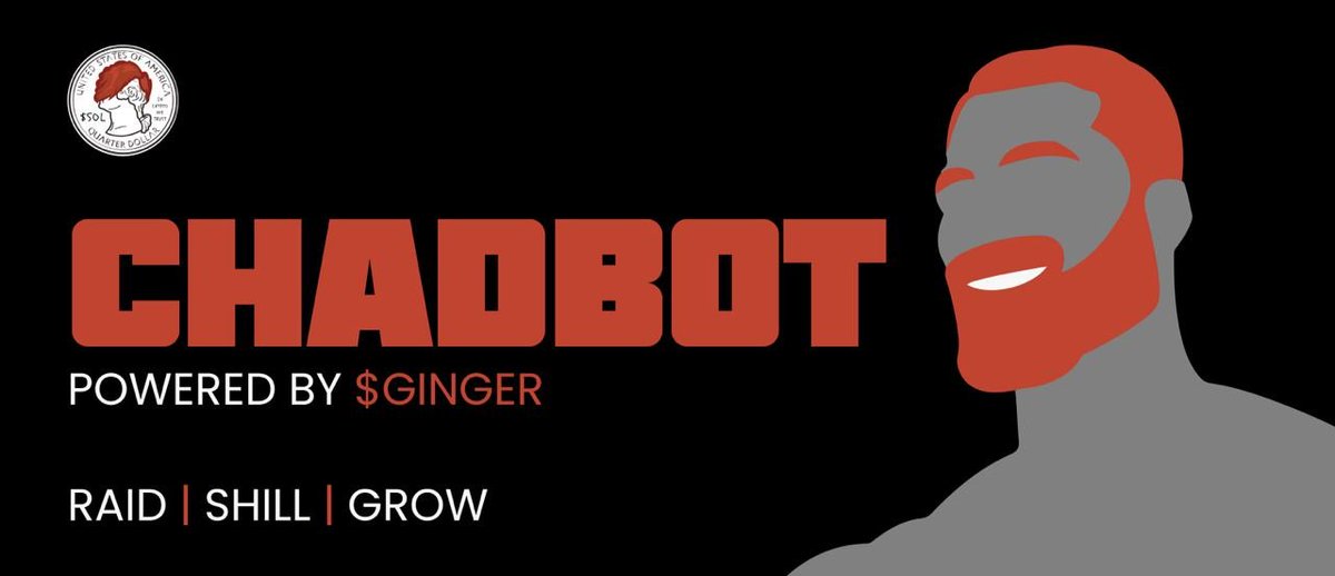 GingerNoSol's tweet photo. 🤖 Welcome to Chad Bot. Powered by $GINGER. 🤖

Chad Bot rewards ginger chads for their Twitter raids using the $Ginger tag. Every tweet, reply, retweet, and quoted reply serves as a single entry, increasing your chances to win a share of the reward pool. The more you engage in raids, the more ginger tickets you accumulate.