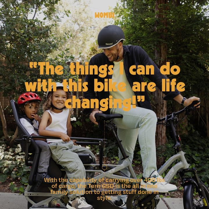 Upgrade your daily routine with Wombi!

School drop-offs, grocery runs, and beach days become a breeze with the power of convenience and style. 🚴‍♂️💨