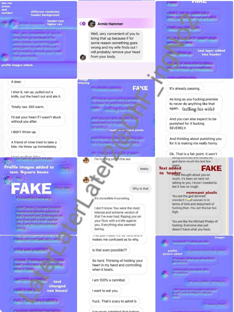 OhF_ingNo2's tweet photo. A #DigitalExpert w 35+ yrs experience tested HUNDREDS of #EfrosinaAngelova's DMs & found them to be manufactured #FAKES, created solely to #blackmail #extort #embarrass #stalk #bully and ultimately ruin Hammer because #HouseofEffie felt scorned.
#RevengePorn
#FalseAccusations https://t.co/GHBJtQaNrm