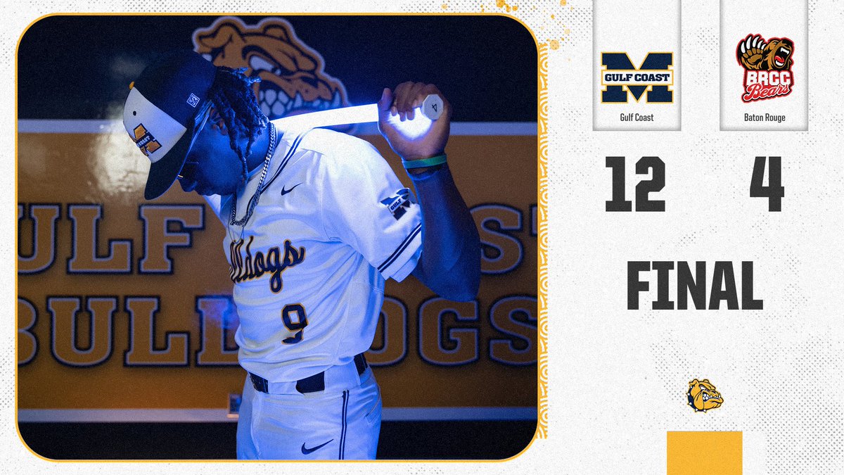 MGCCCBulldogs's tweet photo. BASEBALL | Brandon Cain went 3-for-5 with a HR, 3B and four innings of one-run work on the mound. Marc Stephens had a second straight three-hit game, and Dom Jackson homered. https://t.co/1efENb05mV