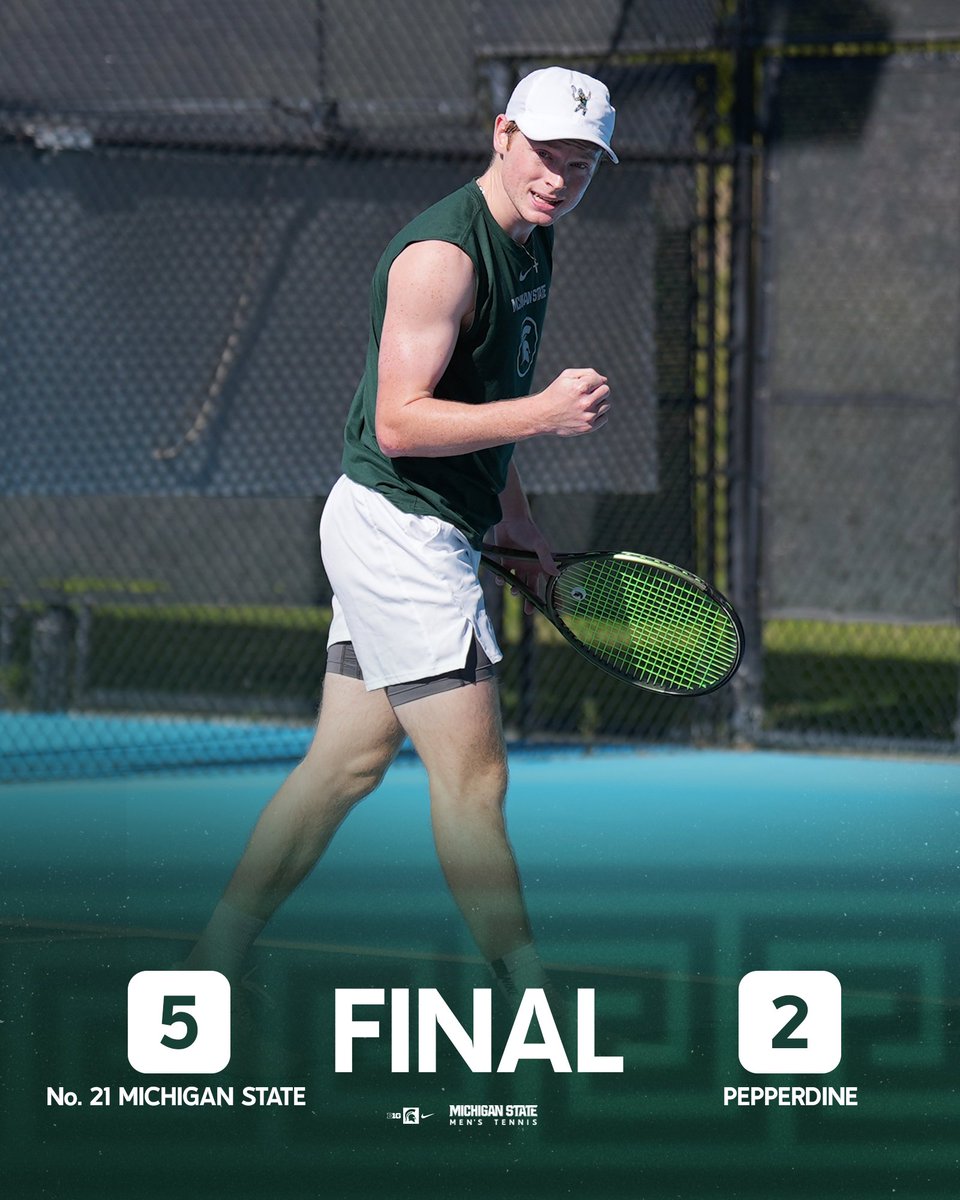 MSU_MTennis's tweet image. Coming home with two more wins 💪

#GoGreen