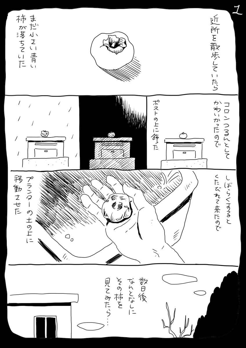 柿を拾った(過去作)
#さくまのまんが 