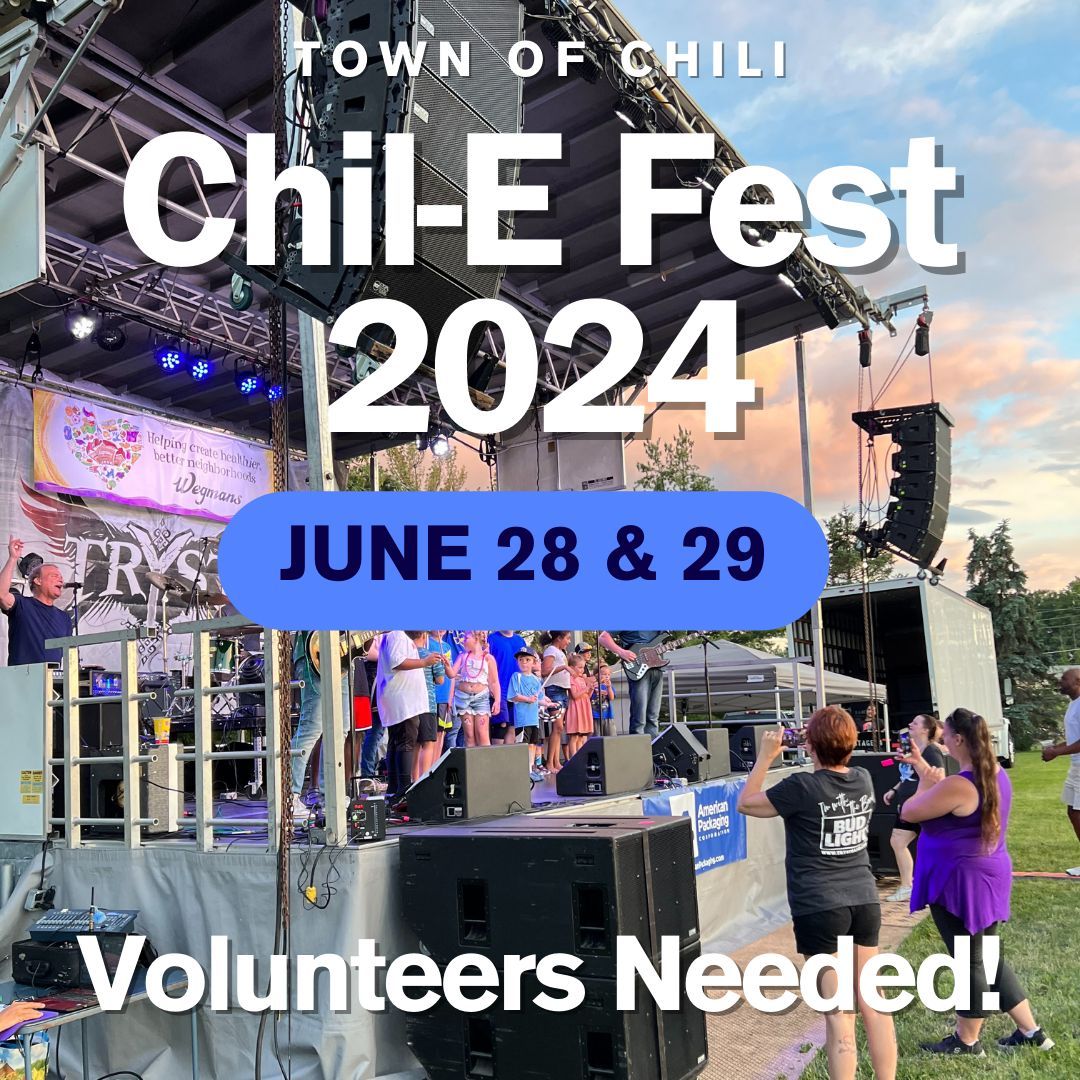 ChiliRecreation's tweet photo. If you are interested in volunteering and can be on site June 28th and/or 29th, please email recreation@townofchili.org. The Rec Director will get in touch with you and answer your questions and advise on the next steps. Let's make this a TRUE community event! https://t.co/g7b0BHwYm1