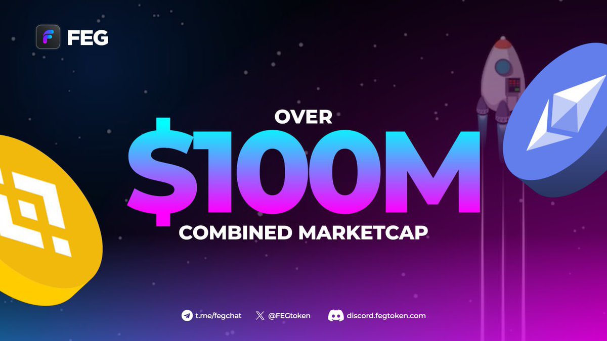 FEGbullish's tweet photo. MONDAY MILESTONES📈
Asset Backing
$BNB 360
$ETH 52
Combined Market Cap
$130,000,000+ 📊
💪🏽❤️🦍
#AssetBacking #100millilonMC
#FEGtoken https://t.co/bBcFhW0I7b