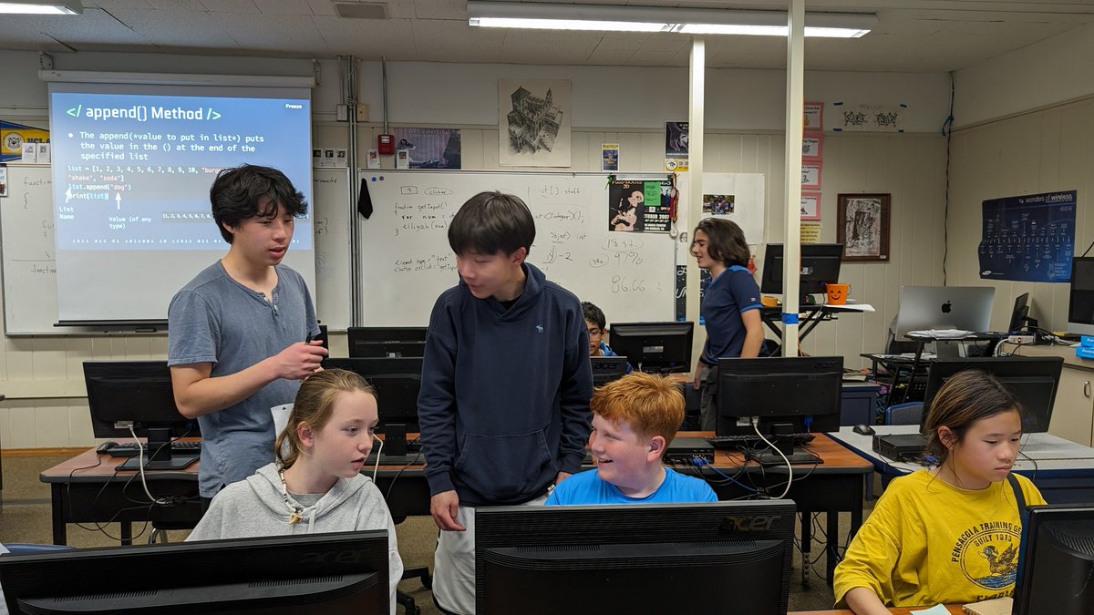 Strong #CodeNation participation among middle school students and high school mentors. #Java #JavaScript #Python <a href="/CSTAGLA/">CSTA Greater Los Angeles</a> <a href="/csteachersorg/">CS Teachers Association (CSTA)</a> <a href="/CSforALL/">CSforALL</a> <a href="/CSforCA/">CSforCA</a> <a href="/CSTA_IE/">CSTA Inland Empire</a> <a href="/CSForIL/">CS4IL</a> <a href="/NPHSPantherTV/">NPHS Panther TV</a> <a href="/NPProwler/">NPHS Panther Prowler</a> <a href="/nphspanthers/">NPHS ASG</a> <a href="/a2zk12cs/">A-Z of Teaching Intro Programming in Schools</a>