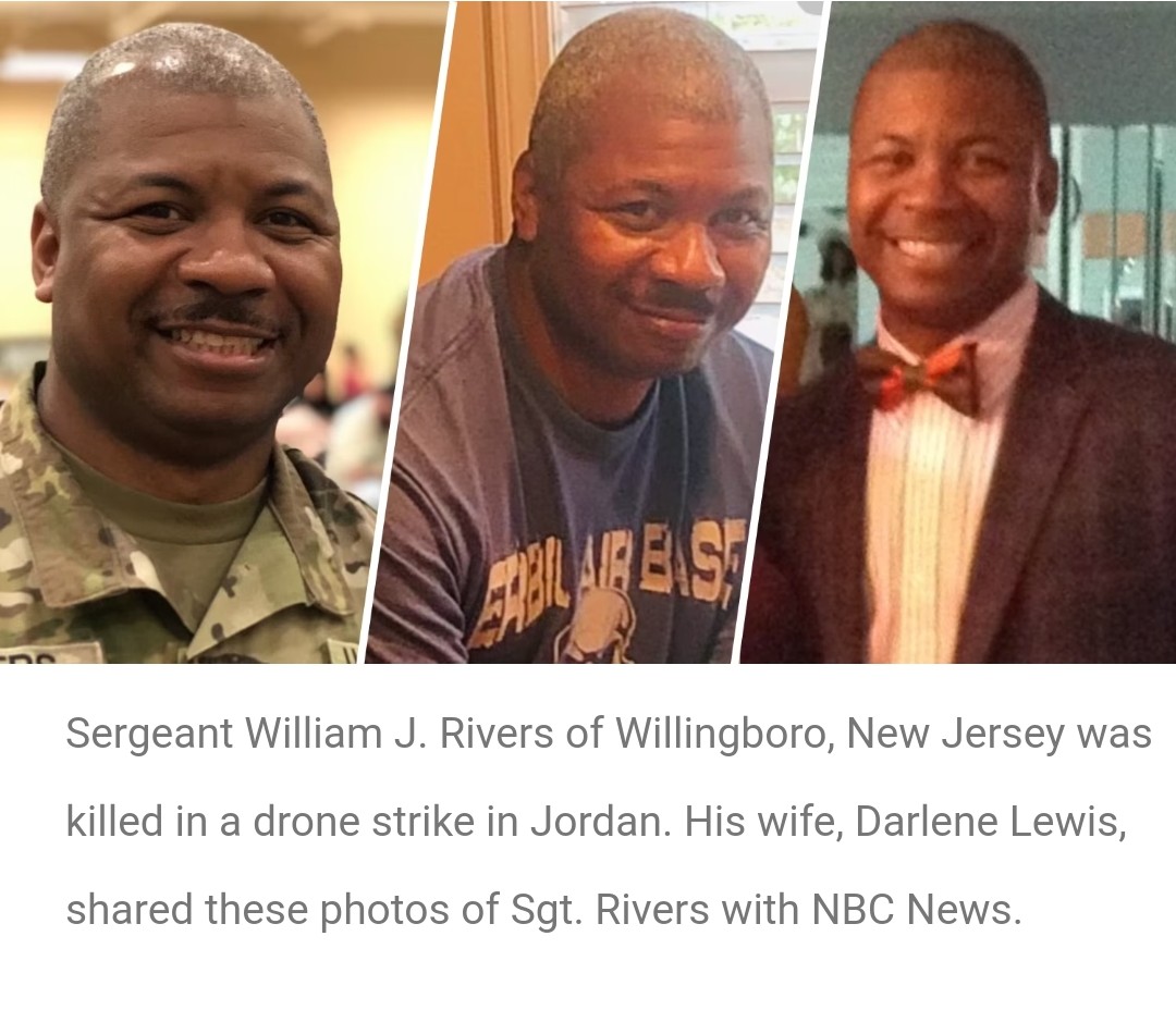 NJSPBA's tweet photo. A hero has been killed. Former NJ resident Army Sgt. William J. Rivers was 1 of 3 soldiers killed in a weekend attack in Jordan. More than 40 other troops were wounded in the attack. Pray for his family and our military. https://t.co/Vi4Tt2xs6q
