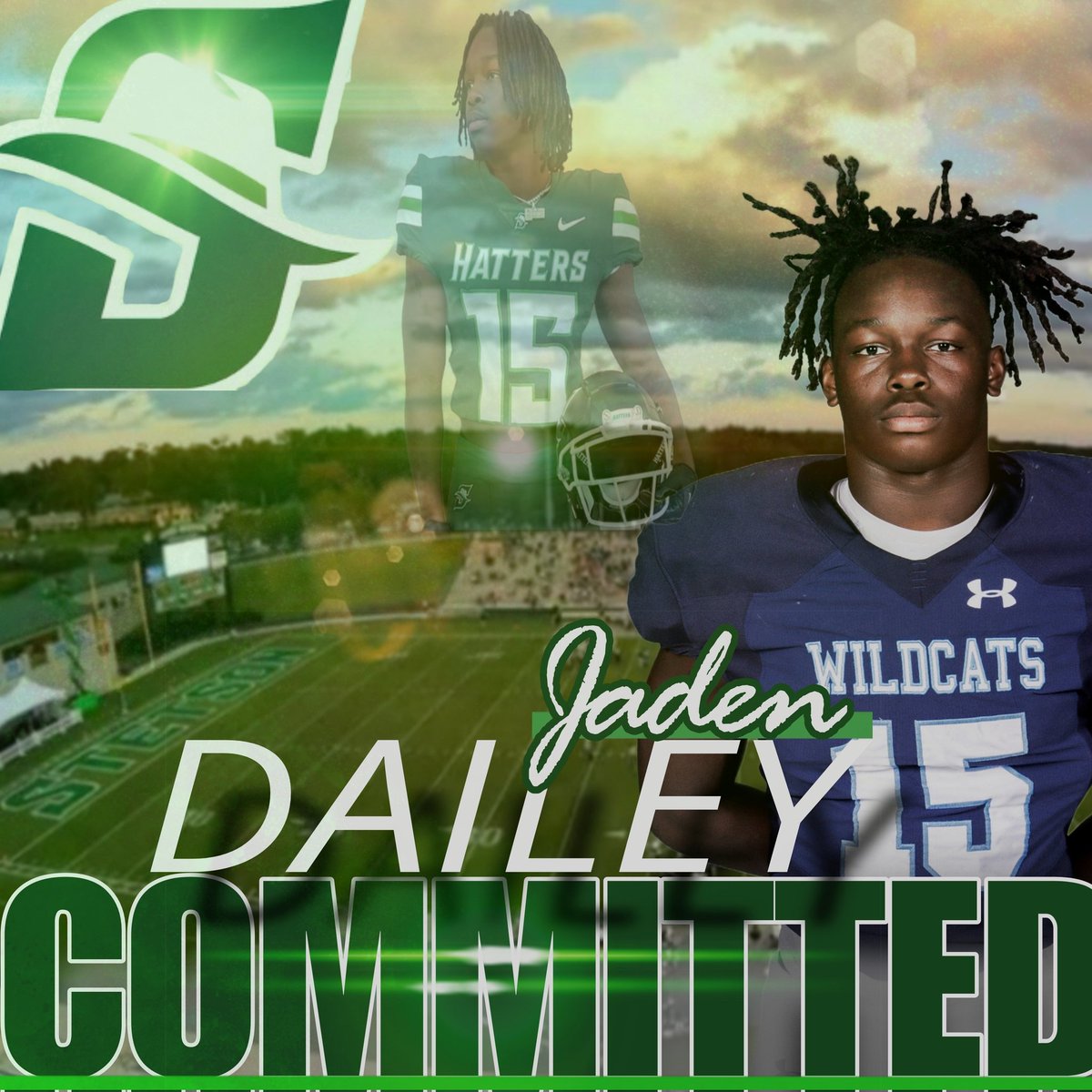 Congratulations @JadenDailey1 for your commitment to @StetsonFootball to continue your academic and football careers. @JeffHerron19 @BigMike2735_