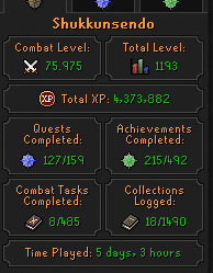 Barrow's Gloves achieved on the OSRS account! Superrrr happy with the grind so far!