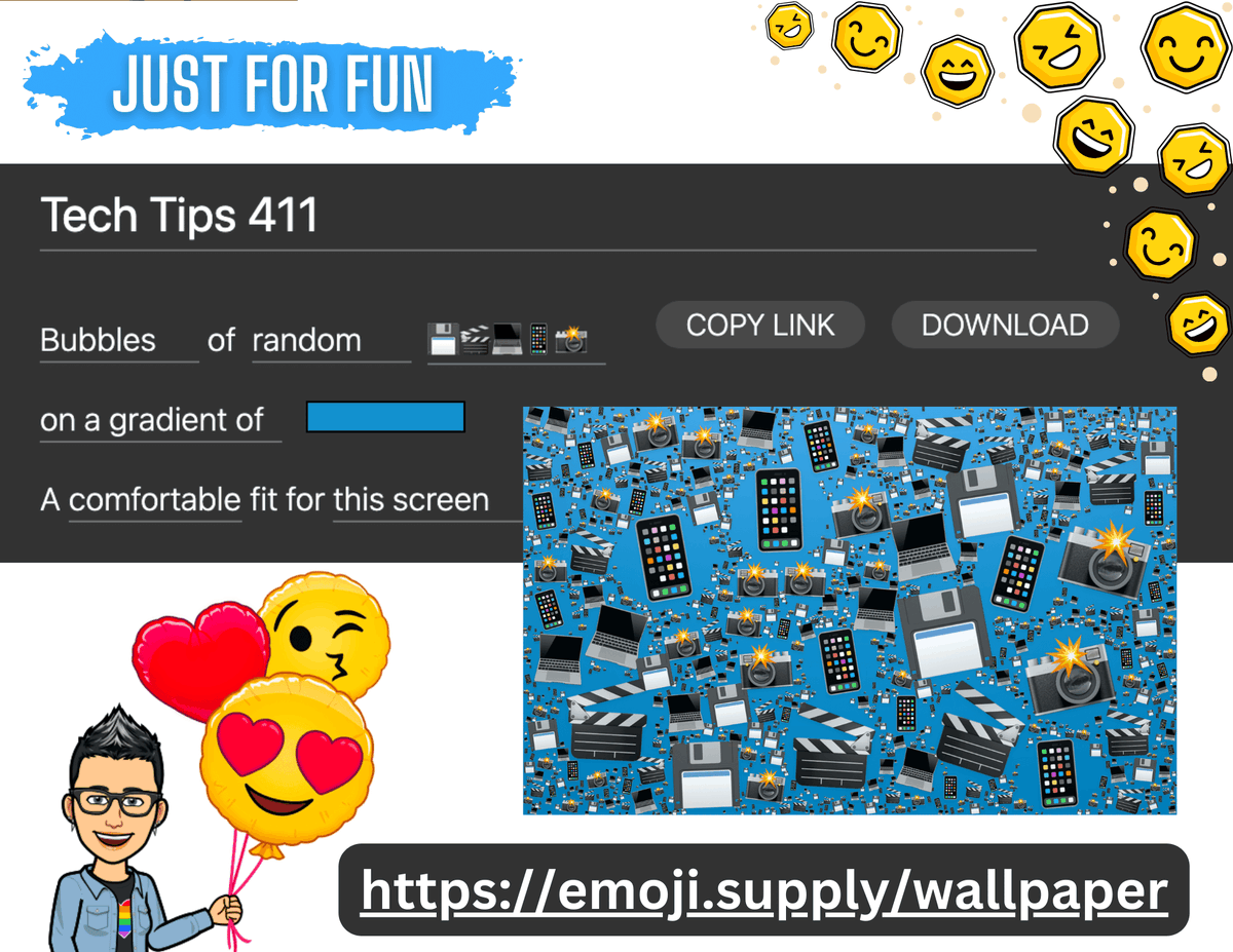 apsitjen's tweet photo. Check out this week's #TechTips411 #edtech tips, tools &amp; resources:
https://t.co/ENx8IYhhwd
🆒 @almanackai
⏳ Sand Timer 
♻️ Revision History  Chrome Ext.
😎 Emoji Supply Wallpaper https://t.co/1Ob3HE7H9F