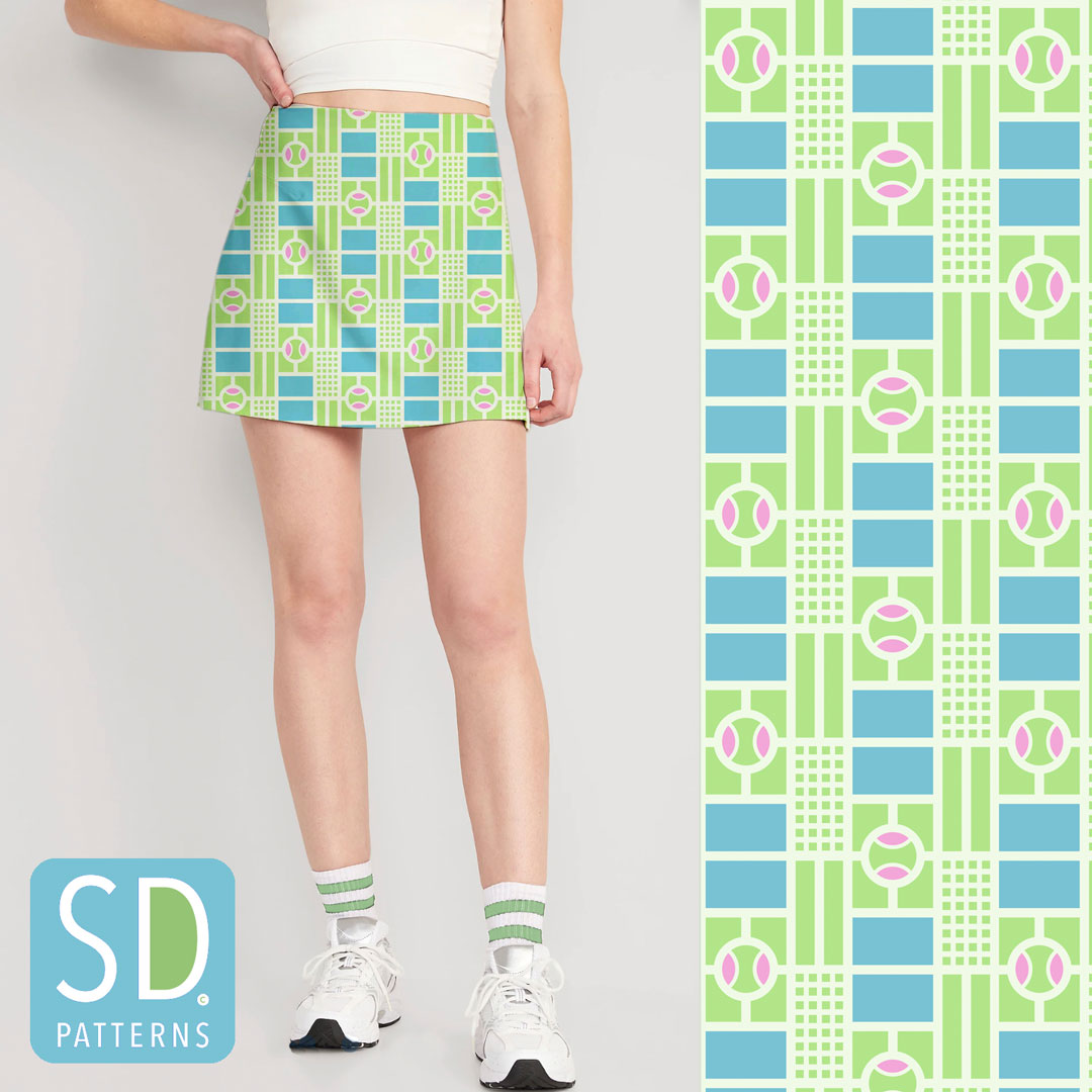 sanderella_d's tweet photo. My entry for Spoonflower Challenge “Court Sports”. A geometric design for apparel &amp; other sport accessories. #spoonflower #tennisapparel #tennis #artlicensing #spoonflowerchallenge #surfacepatterncommunity #repeatpattern  https://t.co/fKWOVsO7Lu https://t.co/QfyyxSd5gR