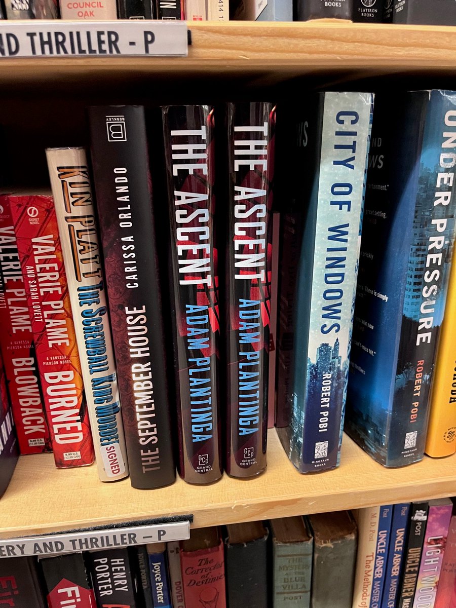 AdamPlantinga's tweet photo. A buddy of mine saw The Ascent at Powell's Books @powells in Portland, snapped a picture and sent it to me. Made my day. Powell's rules. https://t.co/myzsOu95gE