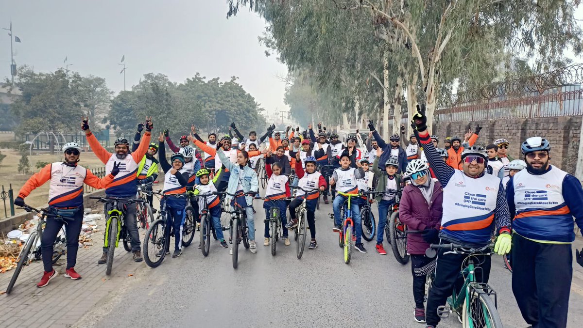 KidicalMassLHE's tweet photo. Cycling for a cause! π΄ββοΈπ΄ββοΈ Spreading awareness and closing the care gap on World Cancer Day. πποΈ Joining hands with @SKMCH for a meaningful ride towards a healthier future. #CloseTheCareGap #WorldCancerDay #CycleForACause https://t.co/dFFwRVGRIH