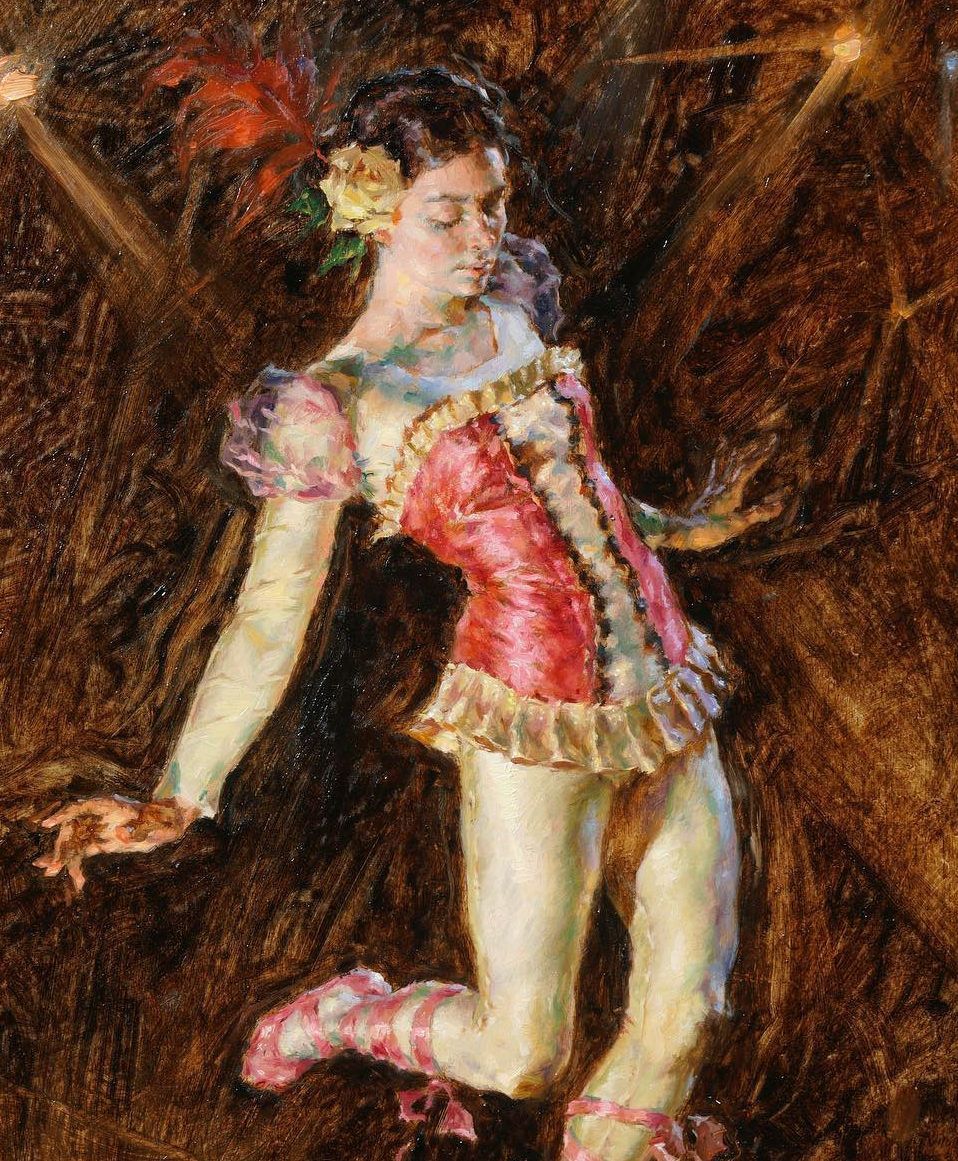 BeautifulBzarre's tweet image. We love this small painting of a tight rope walker by Rob Liberace of @liberaceart - swipe for the full painting! 

#beautifulbizarre #liberaceart #SmallWorks #CircusPainting #tightropegirl #tightrope #circusart #balance #smallpainting #brushstrokes #artlover #circuslover