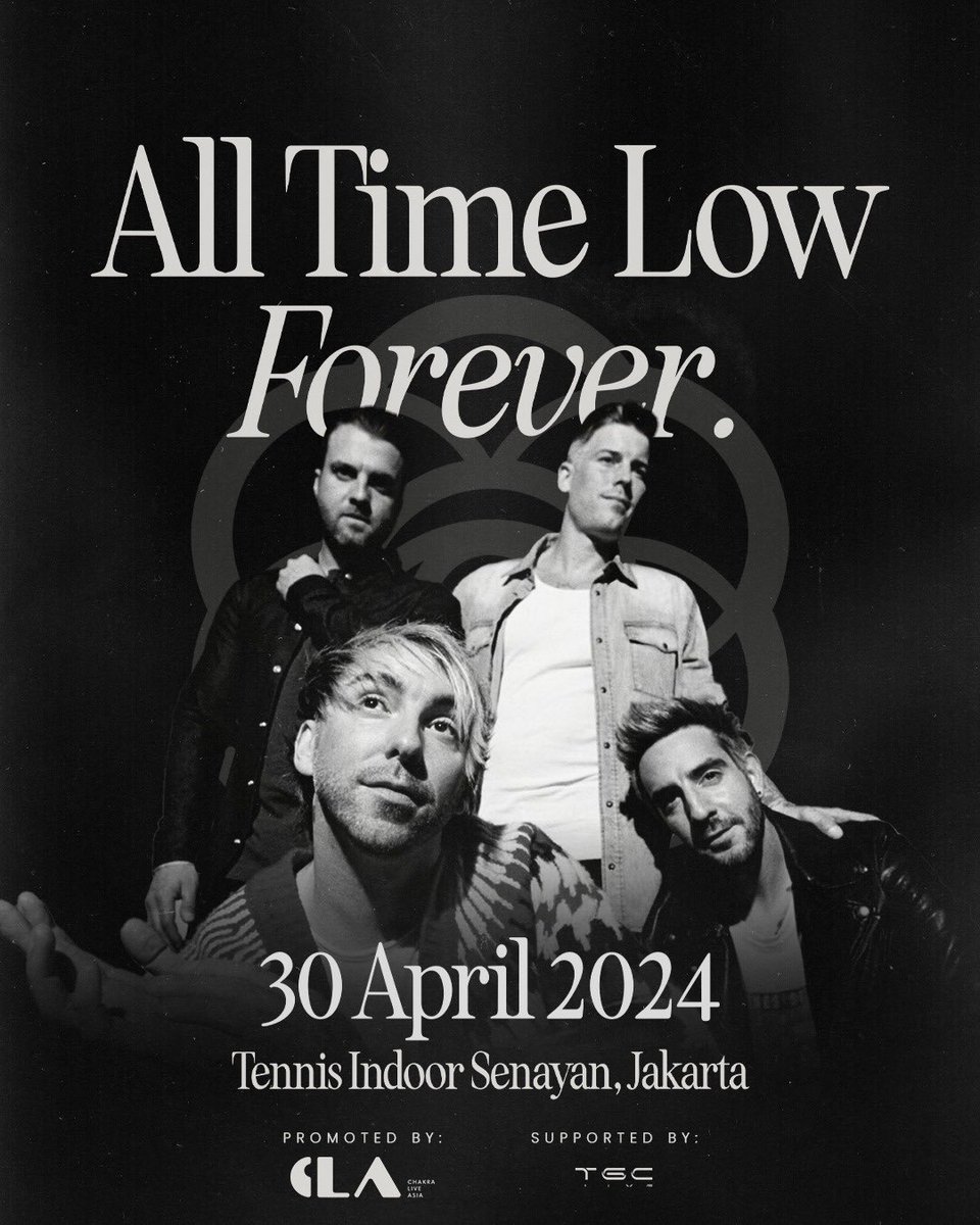 XtremeMerch's tweet photo. All Time Low akan tampil di Tennis Indoor Senayan, Jakarta tanggal 30 April 2024. https://t.co/7WbrrY6fsQ
