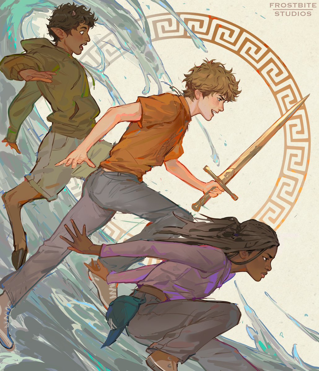 frostedsparrow's tweet image. Finally got around to doing some PJO series fanart! 🌊 Here are some demigod ragamuffins. #pjo #digitalart #pjoseries